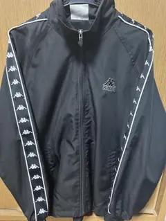 Kappa ブラック ナイロンジャケット Sサイズ
