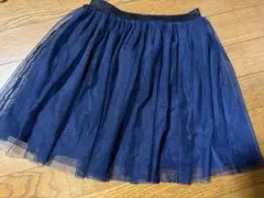 UNIQLO KIDS 130 ネイビー スカート チュールスカート　紺