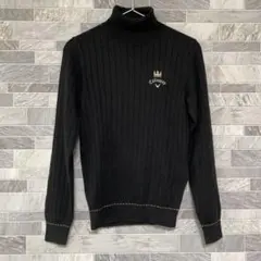 Callaway タートルネック ニット セーター ウール混 ブラック M