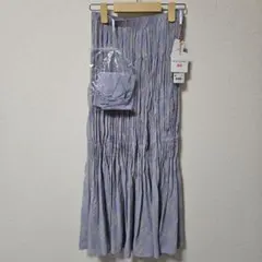 UNIQLO　ユニクロ　新品　ツイストプリーツ　ロングスカート　M　チェック柄のサムネイル