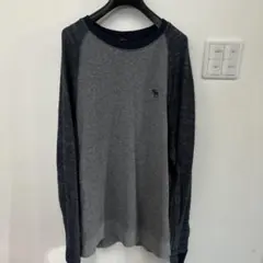 Abercrombie & Fitch トレーナー XXL グレー/ネイビー