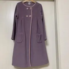 プチバトー　長袖ワンピース ボタン付き