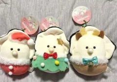 最安値つぶらな瞳のなまがき　クリスマス 全3種コンプセット３　むぎゅぬい
