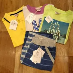 キッズ服セット Tシャツ2枚、半袖ポロシャツ1枚、ハーフパンツ1枚　全て120㌢