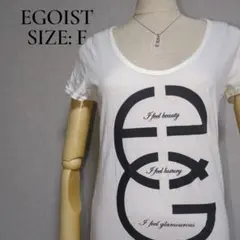 EGOIST ロゴプリント 半袖Tシャツ 白 F 古着