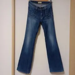 YANUK ブーツカットデニム ブルー