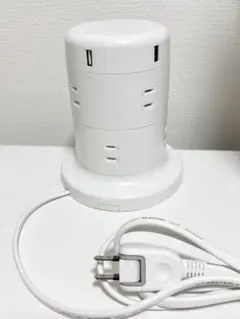 ELECOM 多機能タワー型USB電源タップ 8個口 5ポート