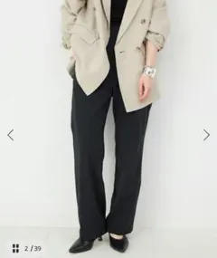 センタープレスリラックスパンツ