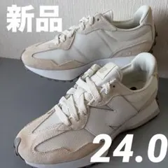 【新品未使用】ニューバランス スニーカー U327 ベージュ 24.0cm