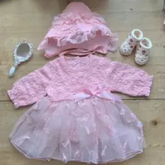 ベビー セレモニー ドレス お宮参り 100日 退院 結婚式 ピンク