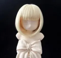 1/6ドール用 ショートボブ ブロンド ウィッグ 6〜7インチ