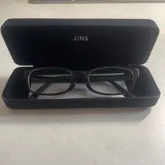 JINS ブラック スクエア型メガネ (度あり)