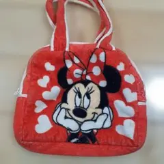 ディズニー ミニーマウス ポシェット 赤 ハート柄