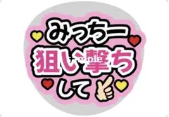 道枝駿佑 うちわ文字 なにわ男子