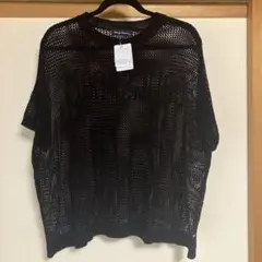 【タグ付き新品】ドラッグストアーズ メッシュトップス　ブラックのサムネイル