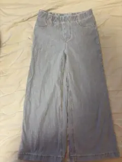 H&M ライトブルー デニム ワイドパンツ 4-5y
