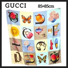 Gaoo様 未使用 GUCCI 大判 フラワーポット 花柄 シルクスカーフ - メルカリ