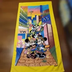 Disney 　ディズニー　 大判バスタオル　ミッキー ミニー 　ヴィンテージ