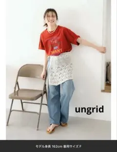 Ungrid アングリッド ロゴ Tシャツ レッド 赤のサムネイル