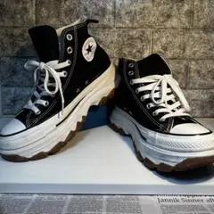 【厚底5.5cm】超美品/希少コンバース オールスター ハイカット 27cm 黒