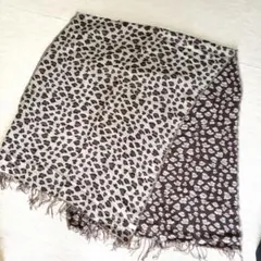 マフラー ショール 大判 レオパード ヒョウ柄