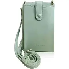 スマホポーチ ミントグリーン スマホポシェット スマホショルダー 携帯ポーチ