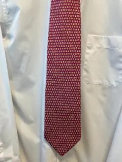 ネクタイ　フェラガモ　ピンク　アルファベットロゴ