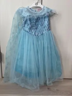 値下げアナと雪の女王エルサ　コスプレ　ドレス　110