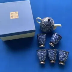 日本の色彩・器　四季夢彩　元禄梅　花柄の急須と湯呑のセット/未使用