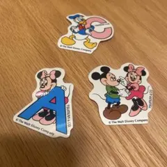 ディズニー　ステッカー　シール　ドナルド　ミニー　ミッキー　レア　平成レトロ