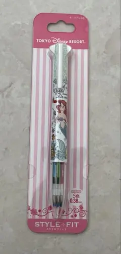 アリエル　ディズニー　スタイルフィット ボールペン5色　0.38mm