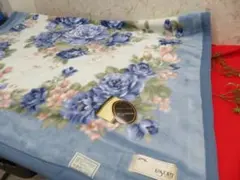 14ee901未使用　ESCORT高級素材毛布　重ね毛布140×200ｃｍ/青
