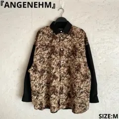 日本製【ANGENEHM】総柄切替デザイン オーバーサイズ 長袖シャツ　M