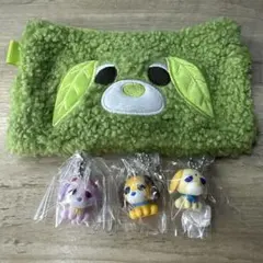 お茶犬　もふもふポーシェット　リョク　& お茶犬チョコボーロ　ハナ　チャイ　ムハ