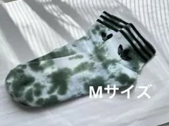 【手染め一点もの】adidas ソックス 新品 M タイダイ染め 靴下