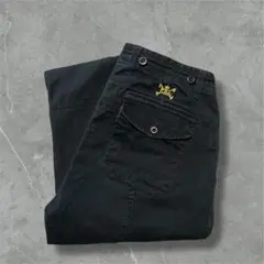 【W34】Polo RalphLaurenブラックミリタリモチーフパンツイベント