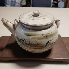 ま*ち様 手描き風景画の陶器土瓶のサムネイル