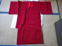 和装雨コートとショール赤レッド道中着和服着物