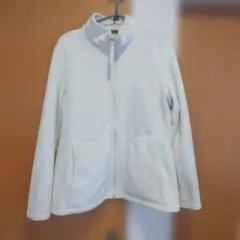 リバーシブルホワイト フリースジャケット XLサイズ