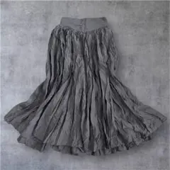 フレアボリュームスカート ハイウエスト チャコール Sサイズ フェミニン y2k