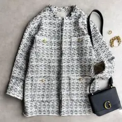 美品▲GALLARDAGALANTE//ツイードクルーネックジャケット