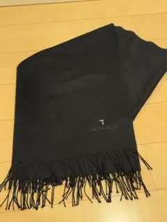 トラサルディ ストール ロゴ刺繍 無地 大判 マフラー シンプル 黒のサムネイル
