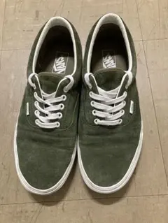 Vansエラeraスエード29スニーカーグリーンカーキ緑スケシューバンズ