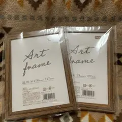 木目調フォトフレーム 2個セット 2L判178mm x 127mm