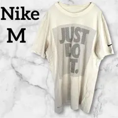 ナイキ【M】DRI-FIT Tシャツ 白 半袖 プリント メンズ トップス