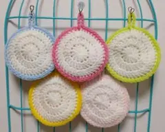 アクリルたわし（厚手タイプ）５枚セット51　エコたわし