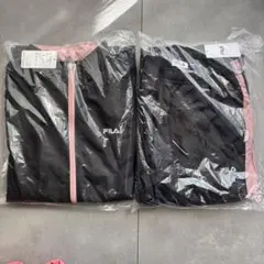FILA フィラ ジャージ 上下セットアップ ブラック ピンク M
