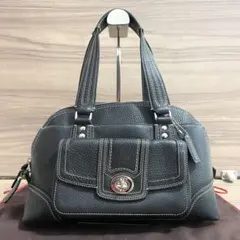 COACH コーチ ターンロック ハンプトンズ ショルダーバッグ レザ