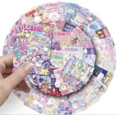 サンリオキャラクターズ いちご新聞 フレークシール 50枚入り