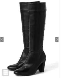 スクエアトゥロングブーツ